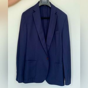 Charles Tyrwhitt Navy Blue Hopsack Sportcoat 46L